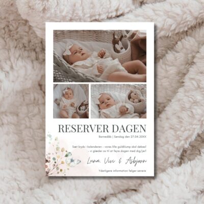 Luna | Save the date barnedåb