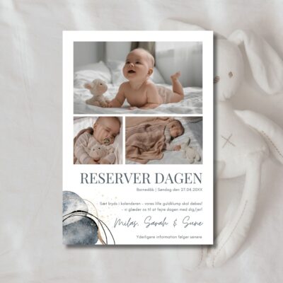 Milas | Save the date barnedåb