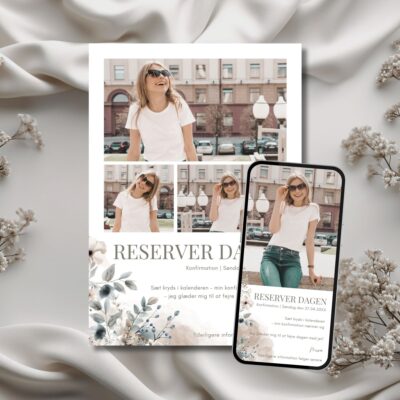 Mira | Save the date kort konfirmation kombi