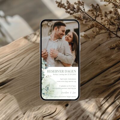 Nicoline | Save the date kort bryllup digital