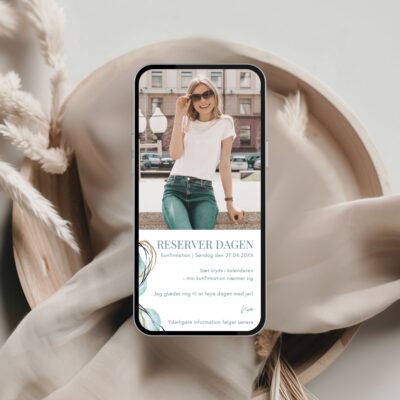 Noa | Save the date kort konfirmation digital