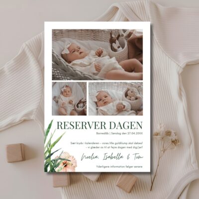 Noelia | Save the date barnedåb