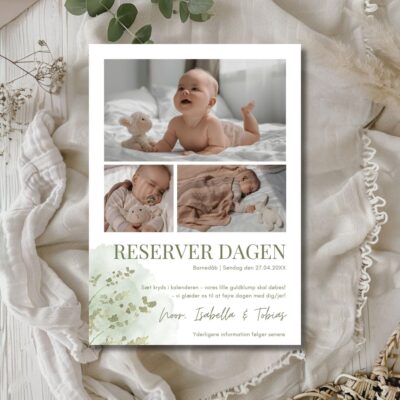 Noor | Save the date barnedåb