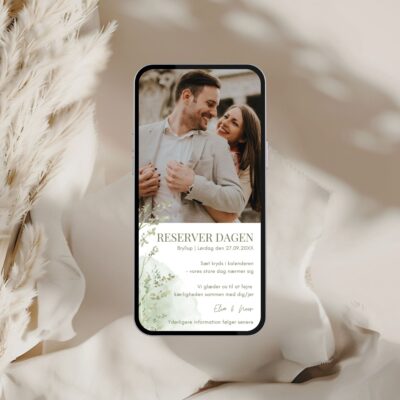 Noor | Save the date kort bryllup digital