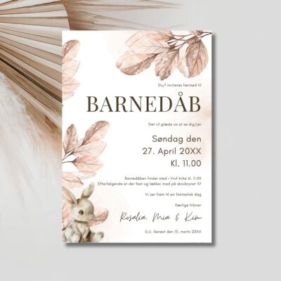 Rosalia | Invitation barnedåb basis