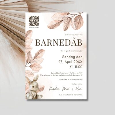 Rosalia | Invitation barnedåb luxi