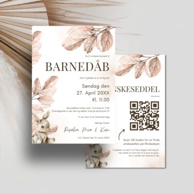 Rosalia | Invitation barnedåb lux