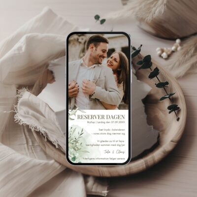 Tala | Save the date kort bryllup digital