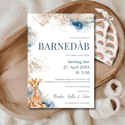 Theodor | Invitation barnedåb basis