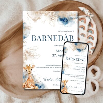 Theodor | Invitation barnedåb kombi
