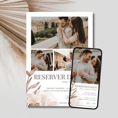 Vega | Save the date kort bryllup kombi