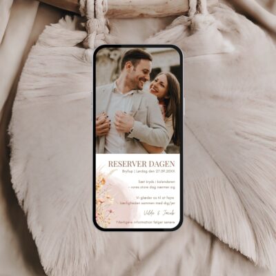 Vilde | Save the date kort bryllup digital