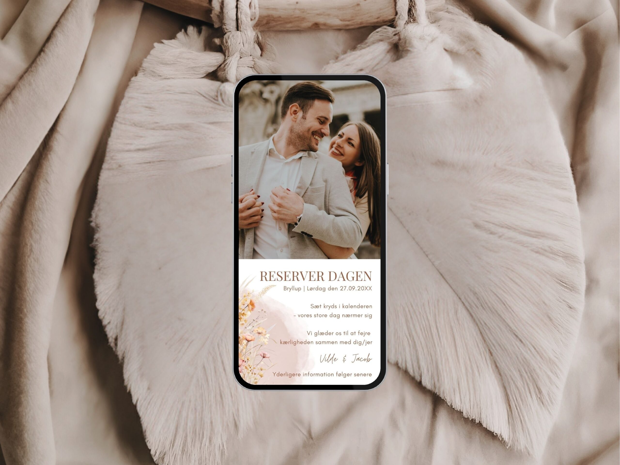 digital save the date bryllup