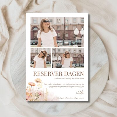 Vilde | Save the date kort konfirmation