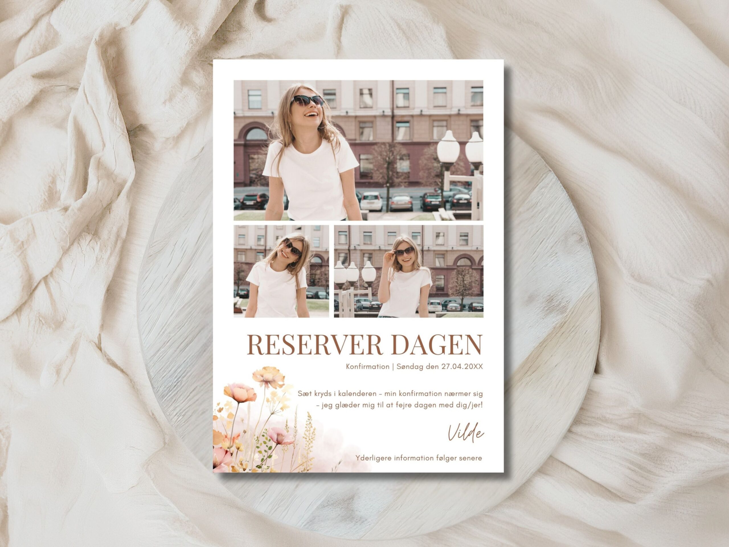 save the date kort konfirmation