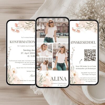 Alina | Digital invitation konfirmation premium