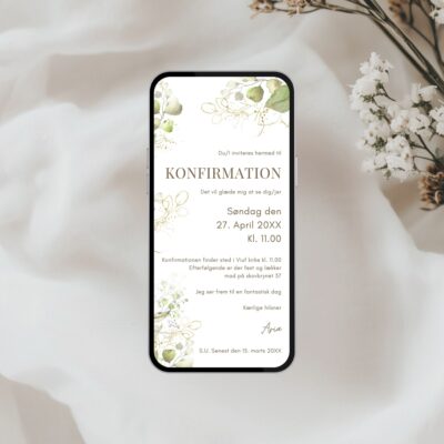Aria | Digital invitation konfirmation basis