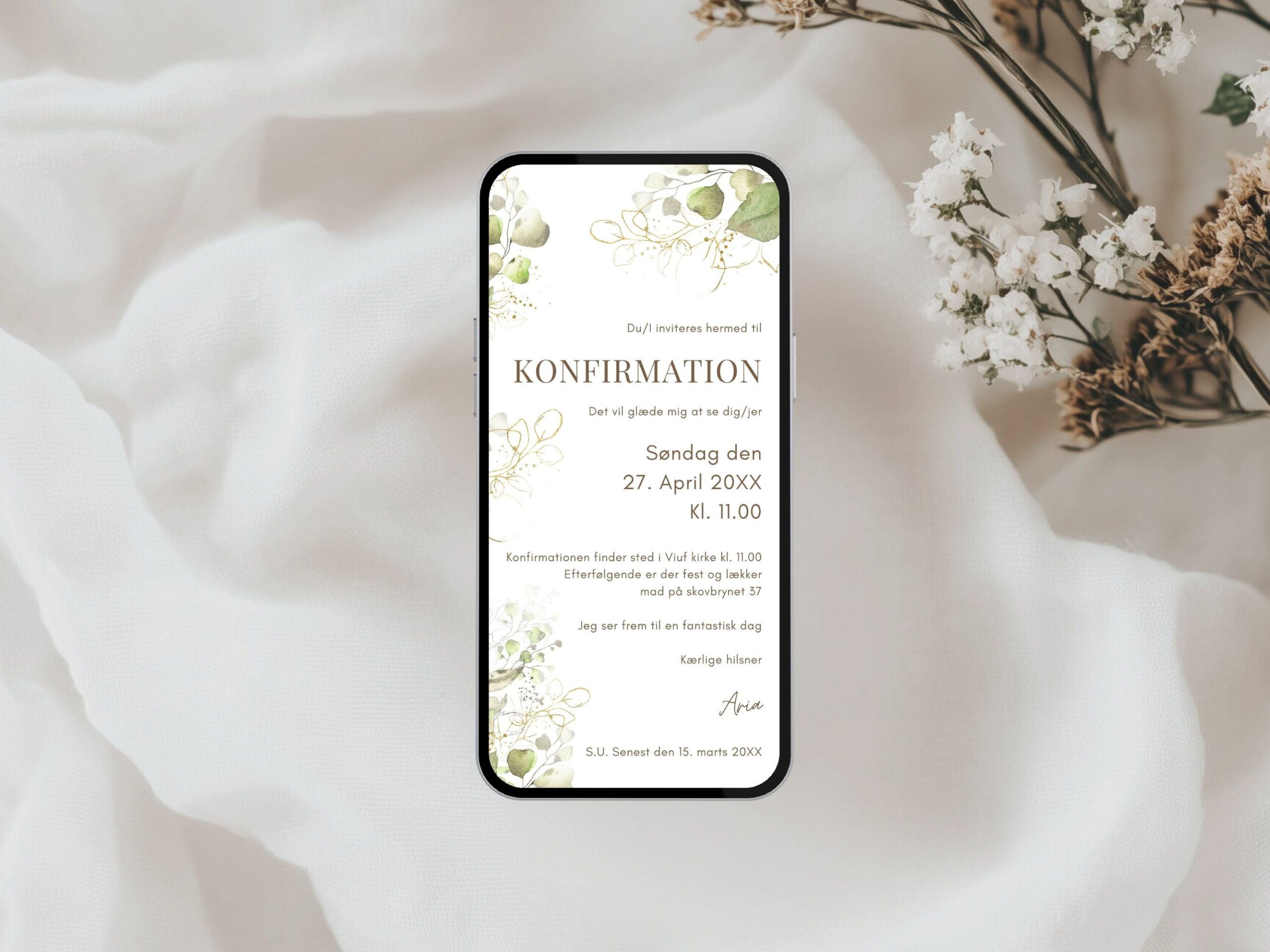 digital invitation konfirmation