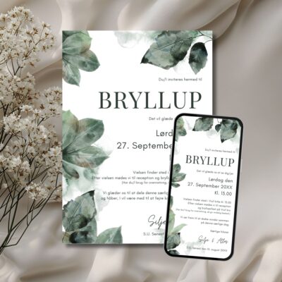 Atlas | Invitation bryllup kombi