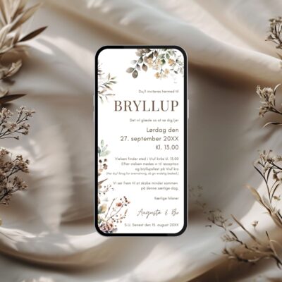 Augusta | Digital Invitation bryllup basis