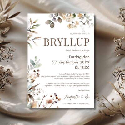 Augusta | Invitation bryllup basis