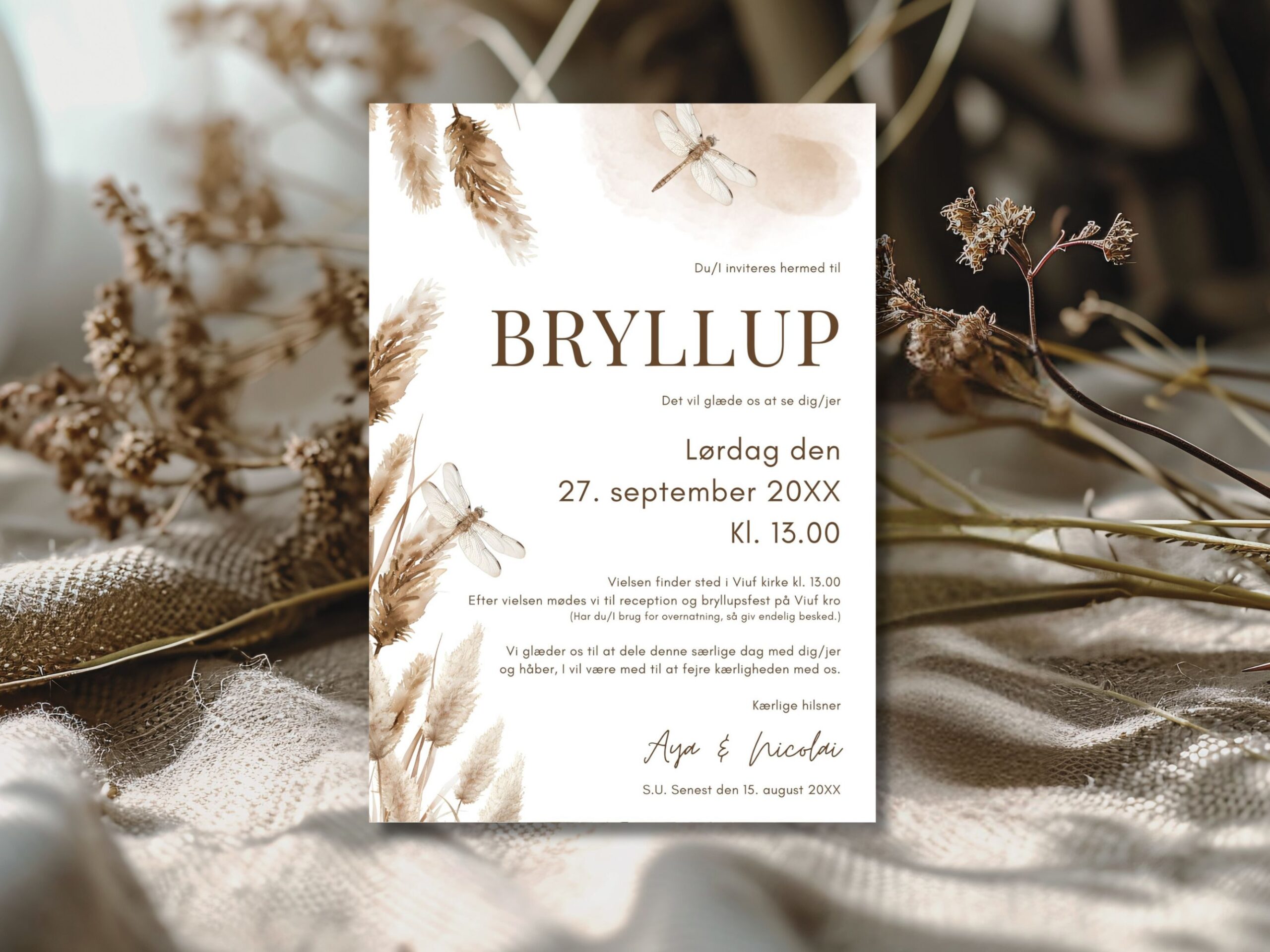 invitation bryllup