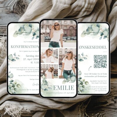Emilie | Digital invitation konfirmation premium