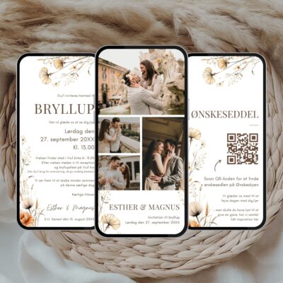 Esther | Digital invitation bryllup premium
