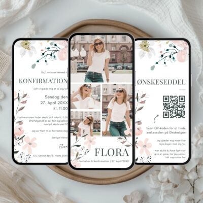 Flora | Digital invitation konfirmation premium