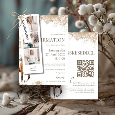 Hest | Invitation konfirmation delux