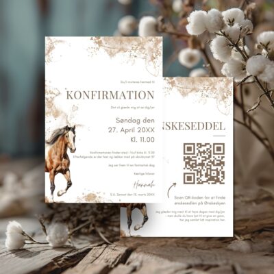 Hest | Invitation konfirmation lux