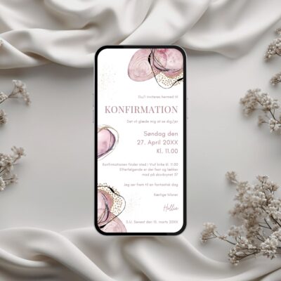 Hollie | Digital invitation konfirmation basis