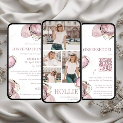 Hollie | Digital invitation konfirmation premium