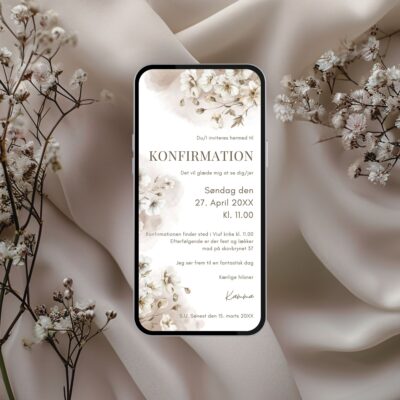 Kamma | Digital invitation konfirmation basis