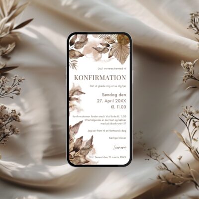 Leonora | Digital invitation konfirmation basis