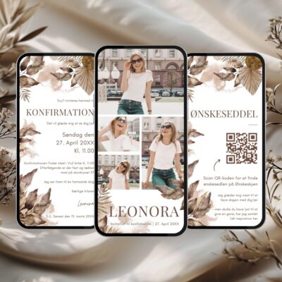 Leonora | Digital invitation konfirmation premium