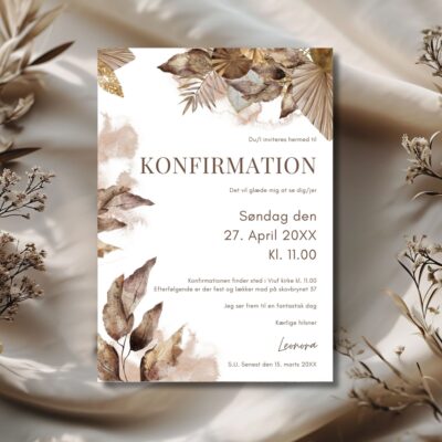 Leonora | Invitation konfirmation basis