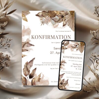 Leonora | Invitation konfirmation kombi
