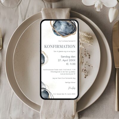 Milas | Digital invitation konfirmation basis