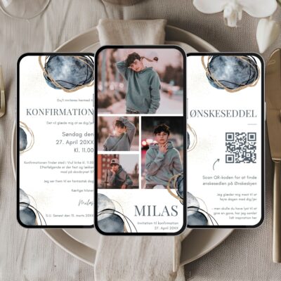 Milas | Digital invitation konfirmation premium