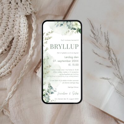 Nicoline | Digital invitation bryllup basis