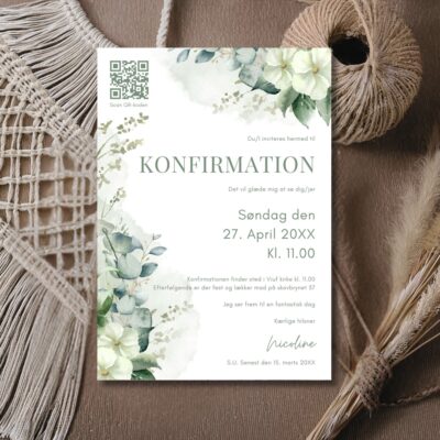 Nicoline | Invitation konfirmation luxi