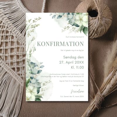 Nicoline | Invitation konfirmation basis