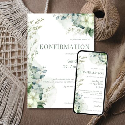 Nicoline | Invitation konfirmation kombi