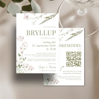 Saga | Invitation bryllup lux
