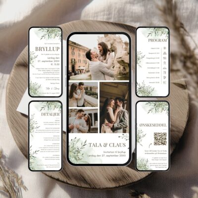 Tala | Digital invitation bryllup supreme