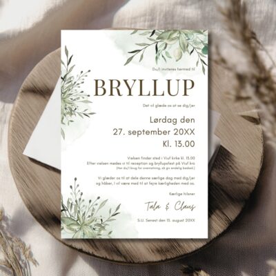 Tala | Invitation bryllup basis
