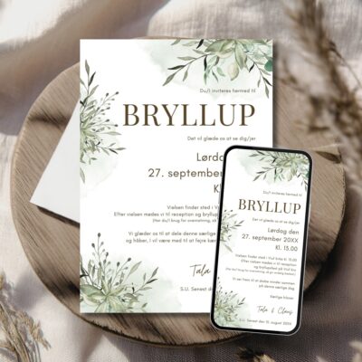 Tala | Invitation bryllup kombi