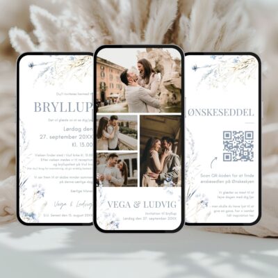 Vega | Digital invitation bryllup premium