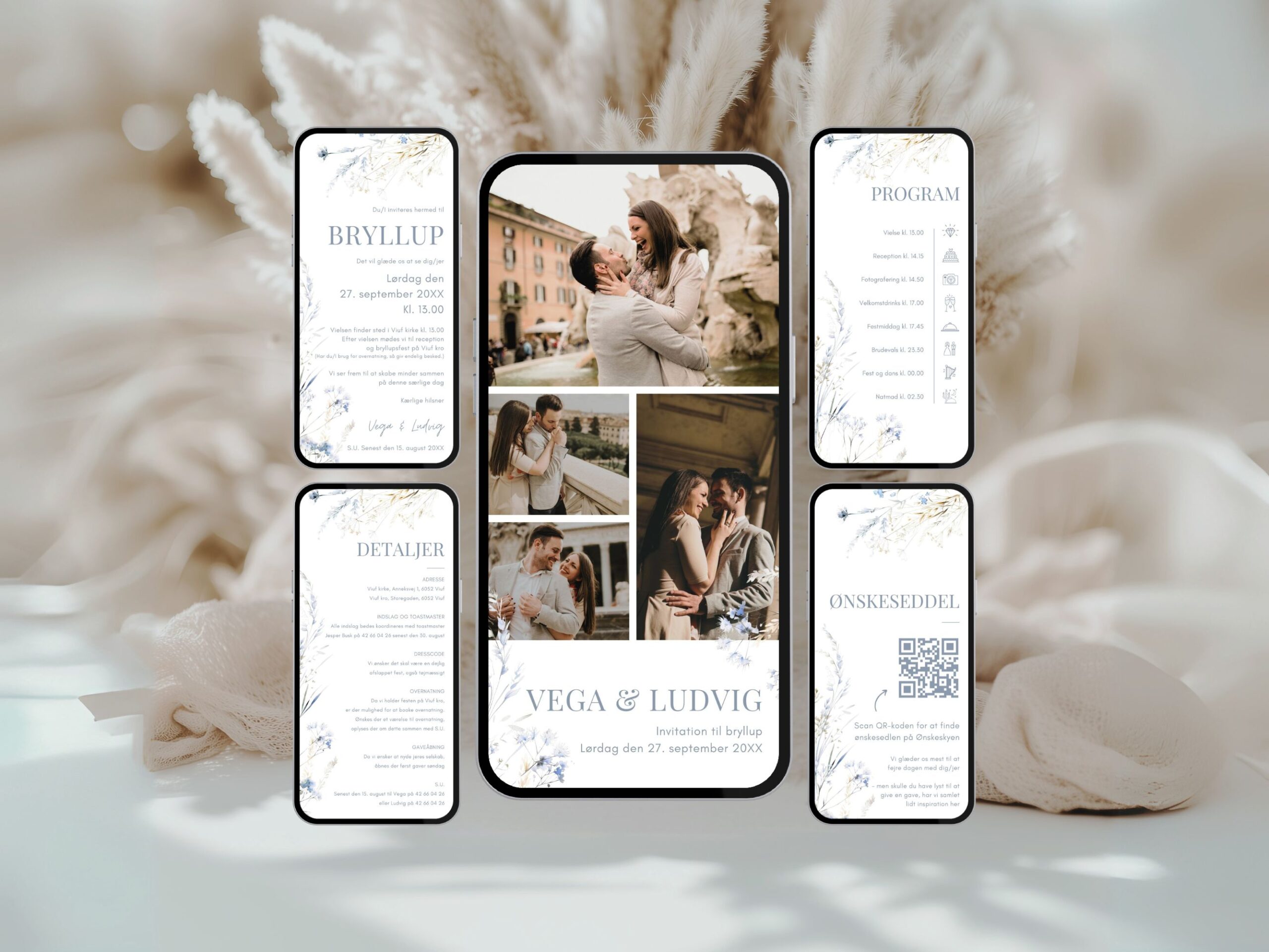 digital invitation bryllup